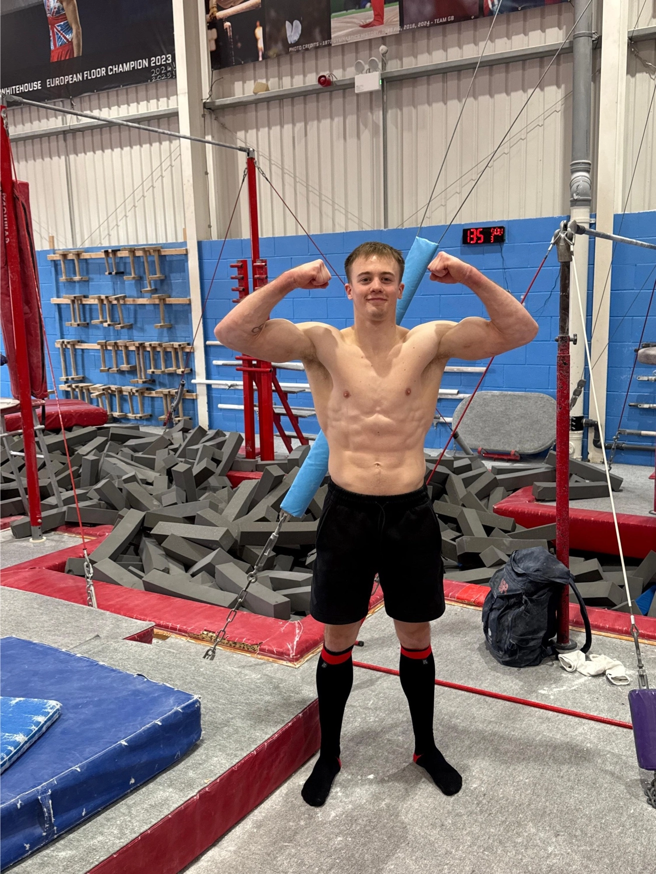Olymian Luke Whitehouse wearing his ISOBAR Recovery Compression wear